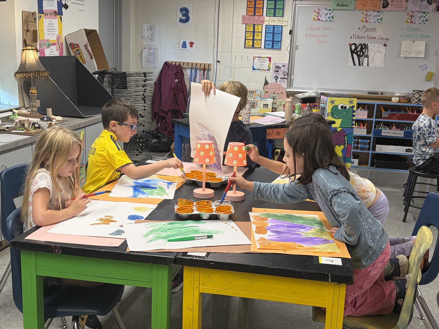 Photo of students learning at a table.